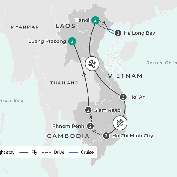 Indochina Discovery with Vietnam Overnight Cruise, Cambodia's Angkor Wat & Laos Guided City Tour by Luxury Escapes Tours 3