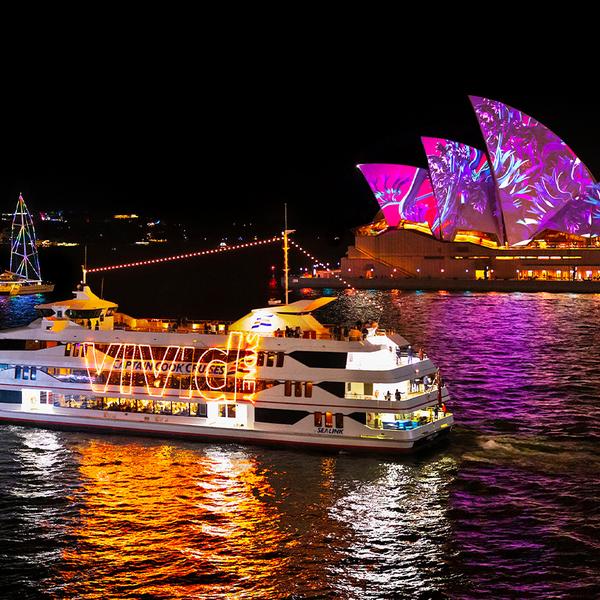 Sydney: Three-Hour Vivid Sydney Dinner Cruise with Six-Course Degustation Experience & Paired Penfolds Wines 6