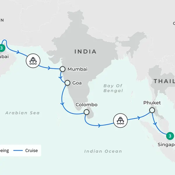 United Arab Emirates, India, Sri Lanka, Thailand, Malaysia, Singapore , Trusted Partner Cruises – United Arab Emirates, India, Sri Lanka, Thailand, Malaysia, Singapore ,  2
