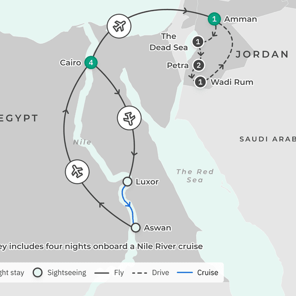 Deluxe 14-Day Egypt & Jordan Discovery 2026 with Dead Sea, Petra & Wadi Rum by  2
