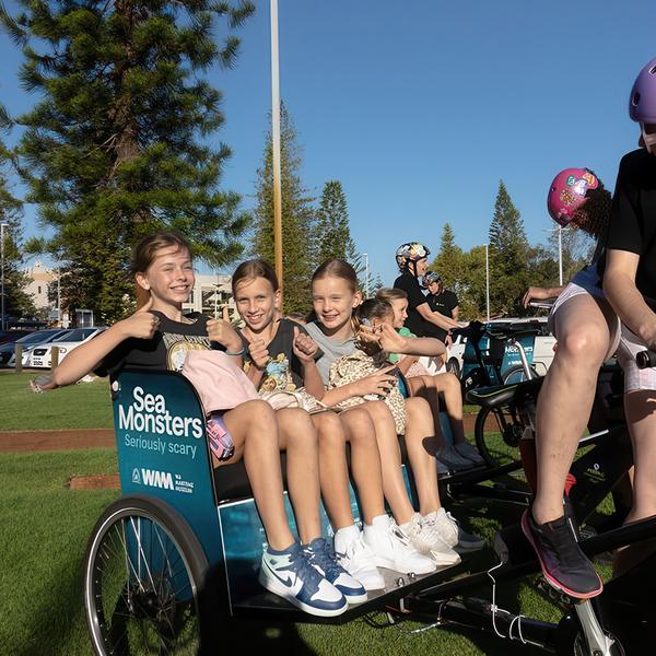 1.5-Hour Guided Rickshaw Tour of Perth CBD with Street Art Visits & Return Transfers to WA Museum Boola Bardip 1