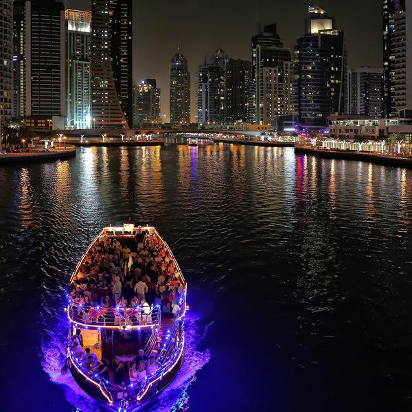 Dubai: Two-Hour Scenic Dubai Marina Evening Dhow Cruise with an International Buffet Dinner & Hotel Transfers 4