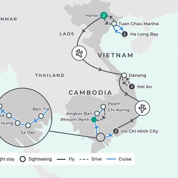 Limited Time Offer: 10-Day Vietnam Highlights with Ha Long Bay + 9-Night Emerald Mekong River Cruise by  2