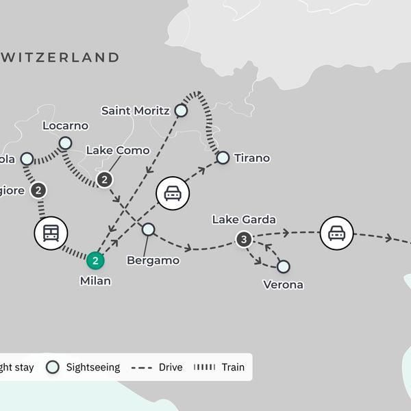 Deluxe 12-Day Northern Italian Lakes 2026 with Swiss Rail, Lake Como & Venice by  2
