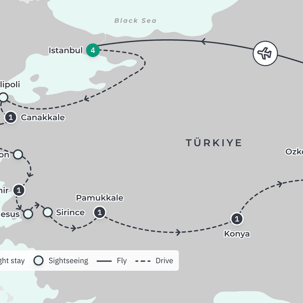 Deluxe 12-Day Turkiye Highlights 2026 with Cappadocia, Gallipoli & Ephesus by  3