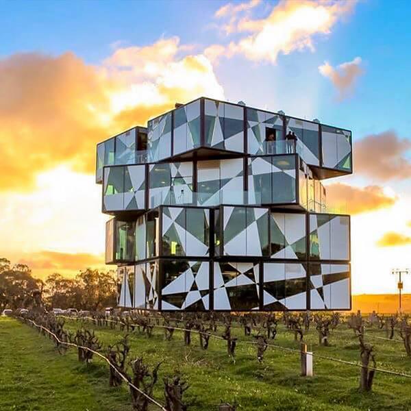 McLaren Vale: Discover Surrealist Art at d’Arenberg Cube with a Scenic Helicopter Flight & Eight-Course Degustation  1