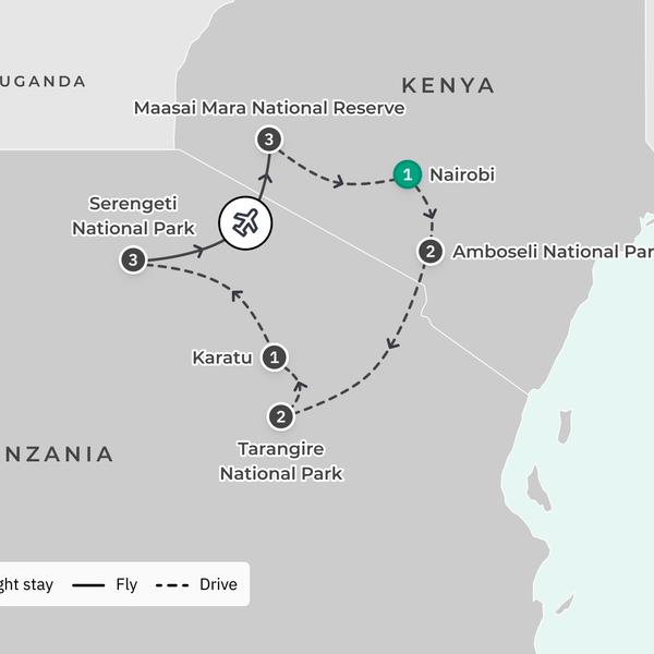 Limited Time Offer: 13-Day Kenya & Tanzania Great Migration Safari with Serengeti National Park + BONUS A$500 Flight Credit by  3