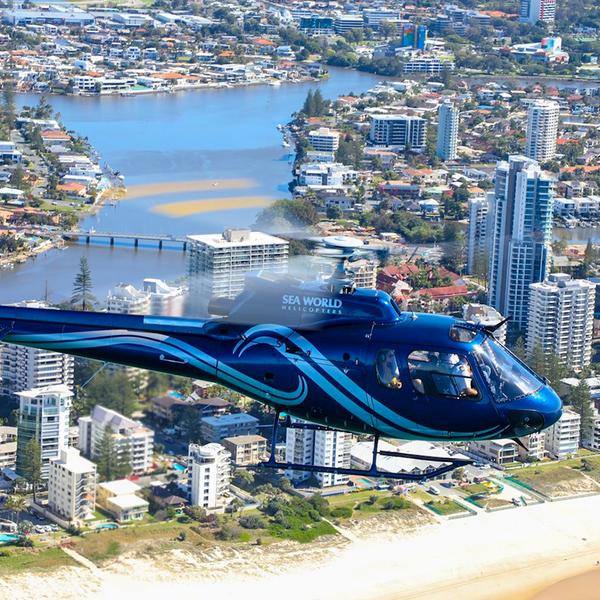 Gold Coast: Burleigh Heads & South Stradbroke Scenic Helicopter Flight Experience with Sea World Theme Park Pass Upgrade 4