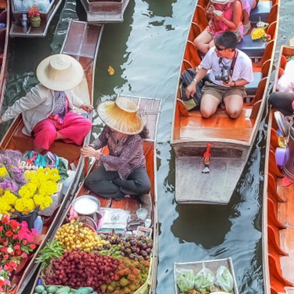 Bangkok: Explore the Famous Floating Market & Railway Market on a Private Half-Day Tour with Return Transfers 1