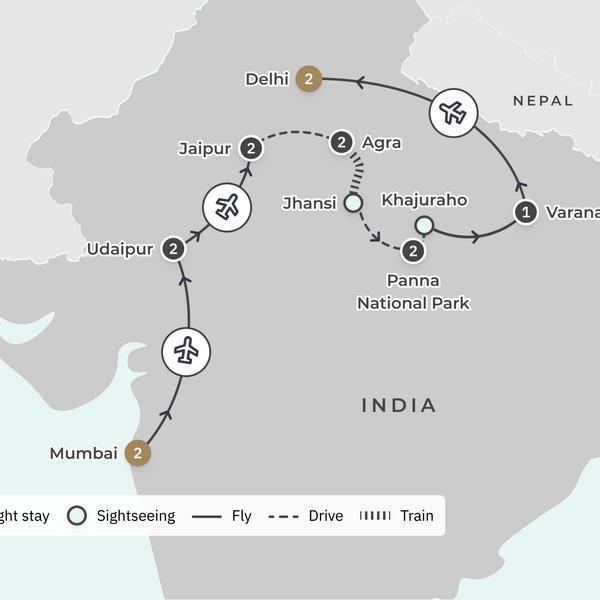 Treasures of India Ultra-Lux Small-Group Tour with Palace Stays, Lake Pichola Cruise, Taj Mahal & Panna National Park Safari by Abercrombie & Kent 3