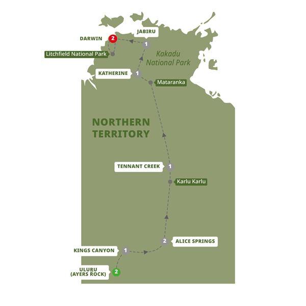 Outback Safari route map