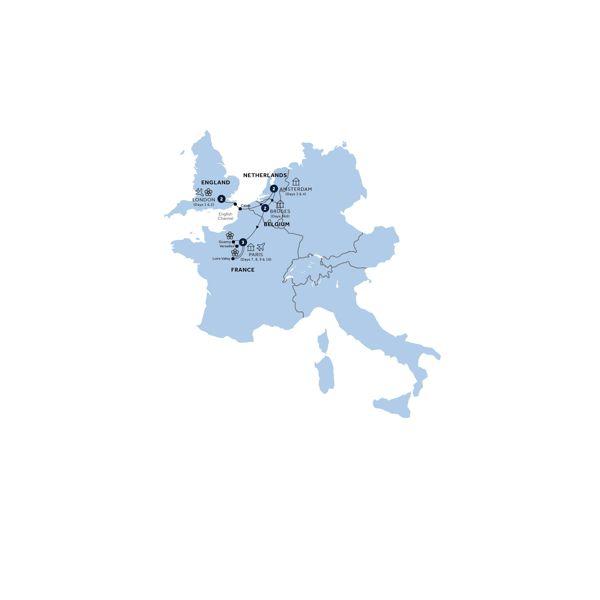 European Affair & The Chelsea Flower Show route map