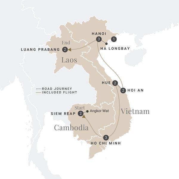 Inspiring Indochina route map