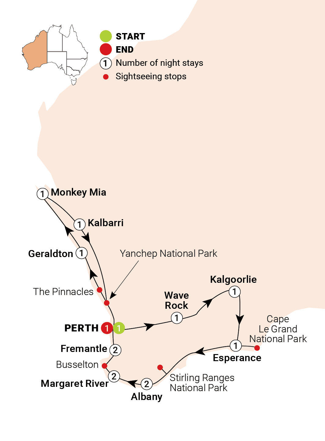 Western Wonderland route map