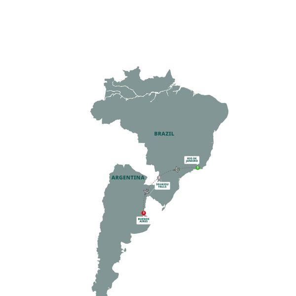 Impressions of South America route map