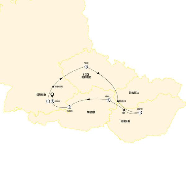 Imperial Highlights route map