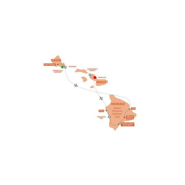 Hawaiian Explorer Moderate route map