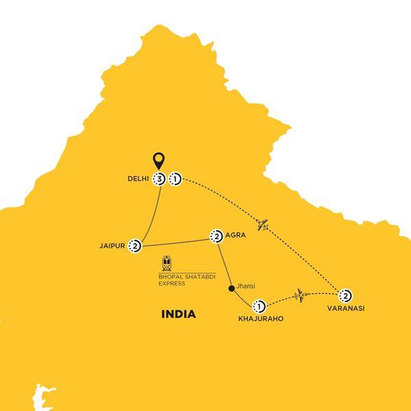 Icons of India route map