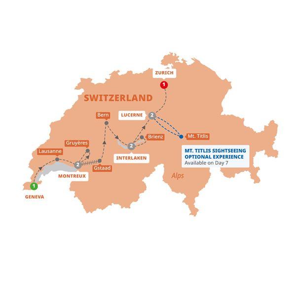 Swiss Delight route map