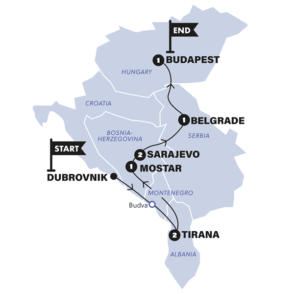 Balkans Discovery | 2025 route map