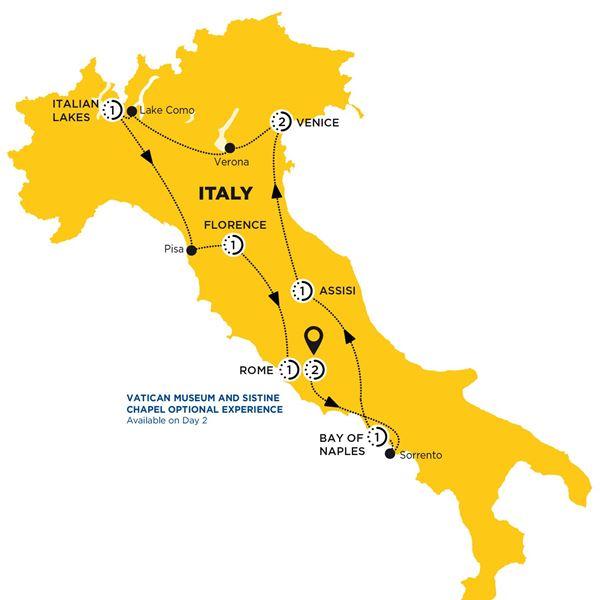 Italian Scene route map