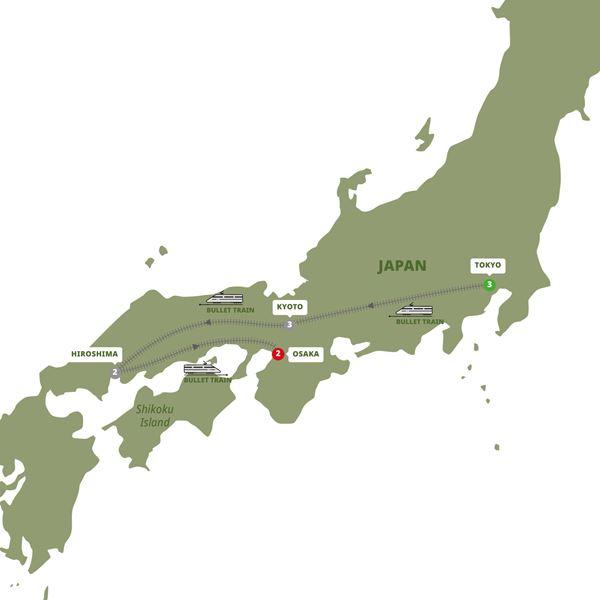 Classic Japan route map