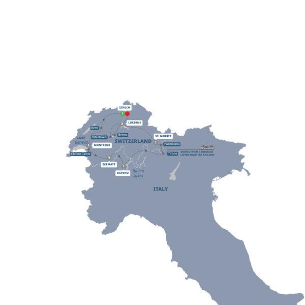 Best of Switzerland route map