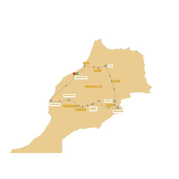 Best of Morocco route map