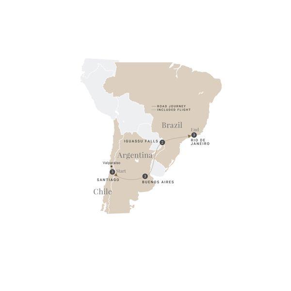 Classic South America route map