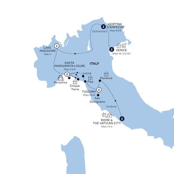 Italian Elegance - Classic Group route map