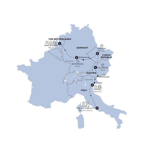 European Flair - Start Amsterdam, Classic Group route map