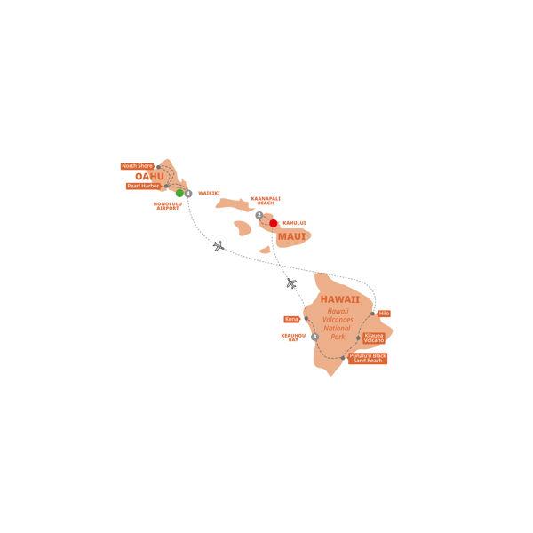 Best of Hawaii Moderate route map