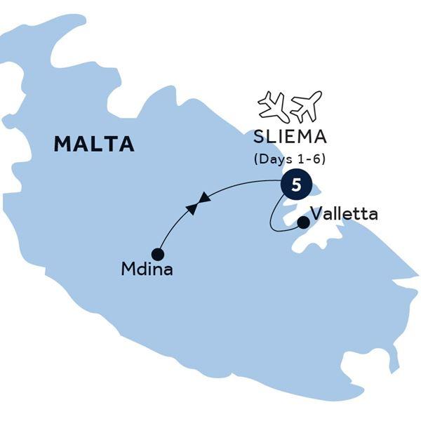 Easy Pace Malta - Classic Group route map