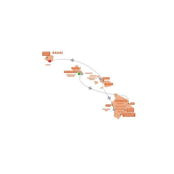 Hawaiian Discovery Moderate route map