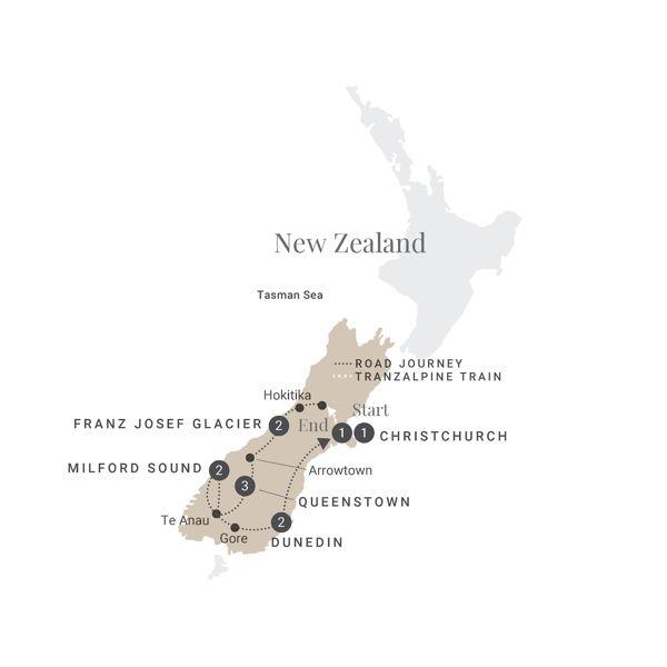 The Southern Drift route map