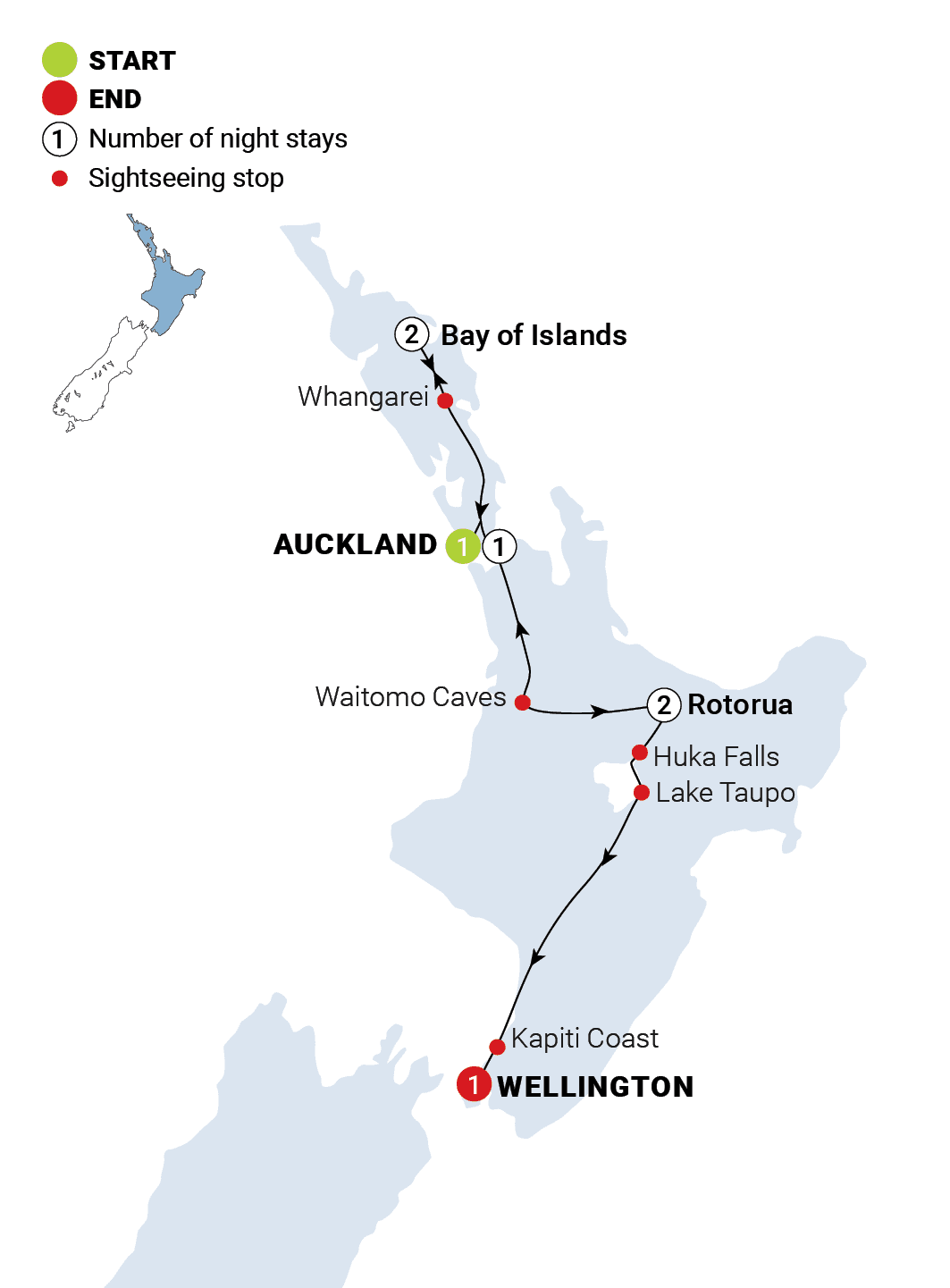 Northern Spotlight route map