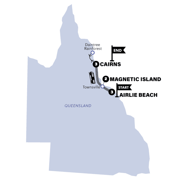 Australia: North Queensland Adventure | 2024-2025 route map