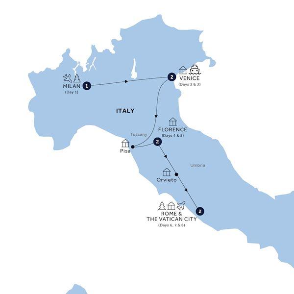 Italian Intermezzo - Classic Group, Winter route map