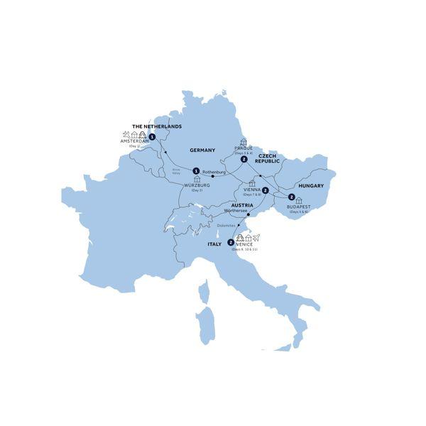 European Rhapsody - Start Amsterdam, Classic Group route map