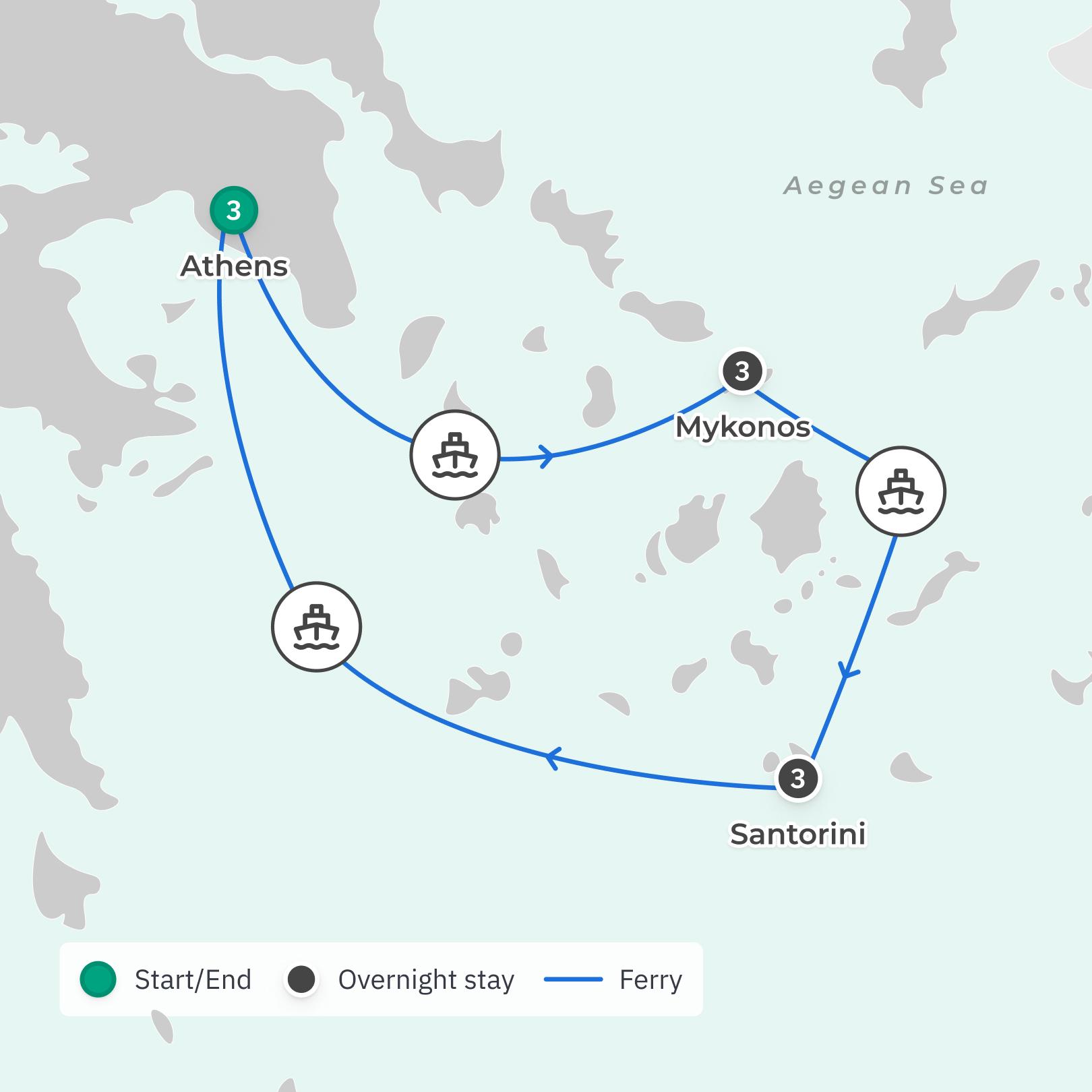 Greek IslandHopping Tour with Grand FiveStar Stays, Guided City Tours