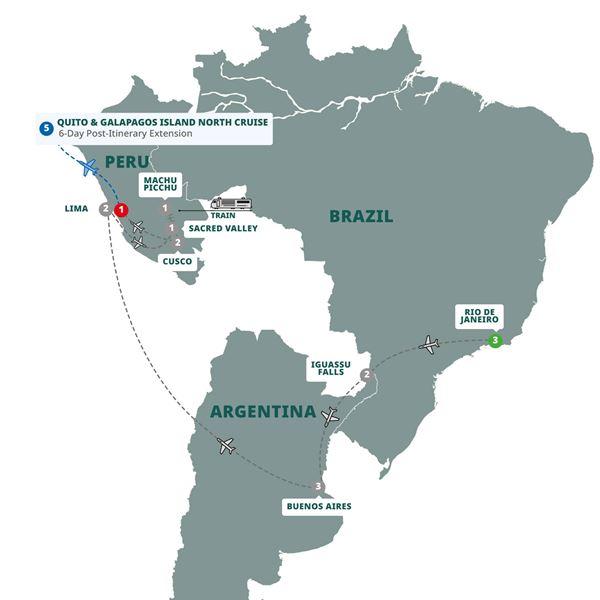 South America Revealed route map