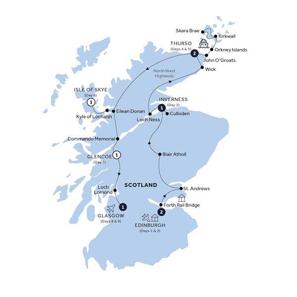 Country Roads of Scotland - Classic Group route map