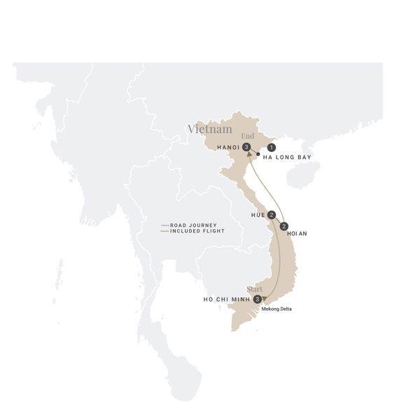 Spirit of Vietnam route map