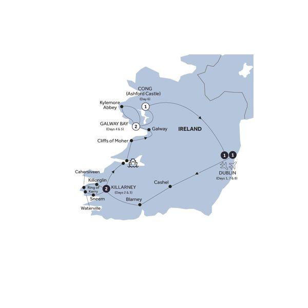 Irish Elegance - Classic Group route map