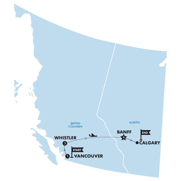 Ski Canada (Winter 2025-2026) route map