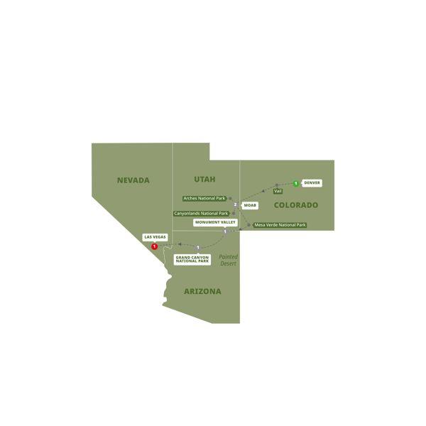 Best of the Canyonlands route map