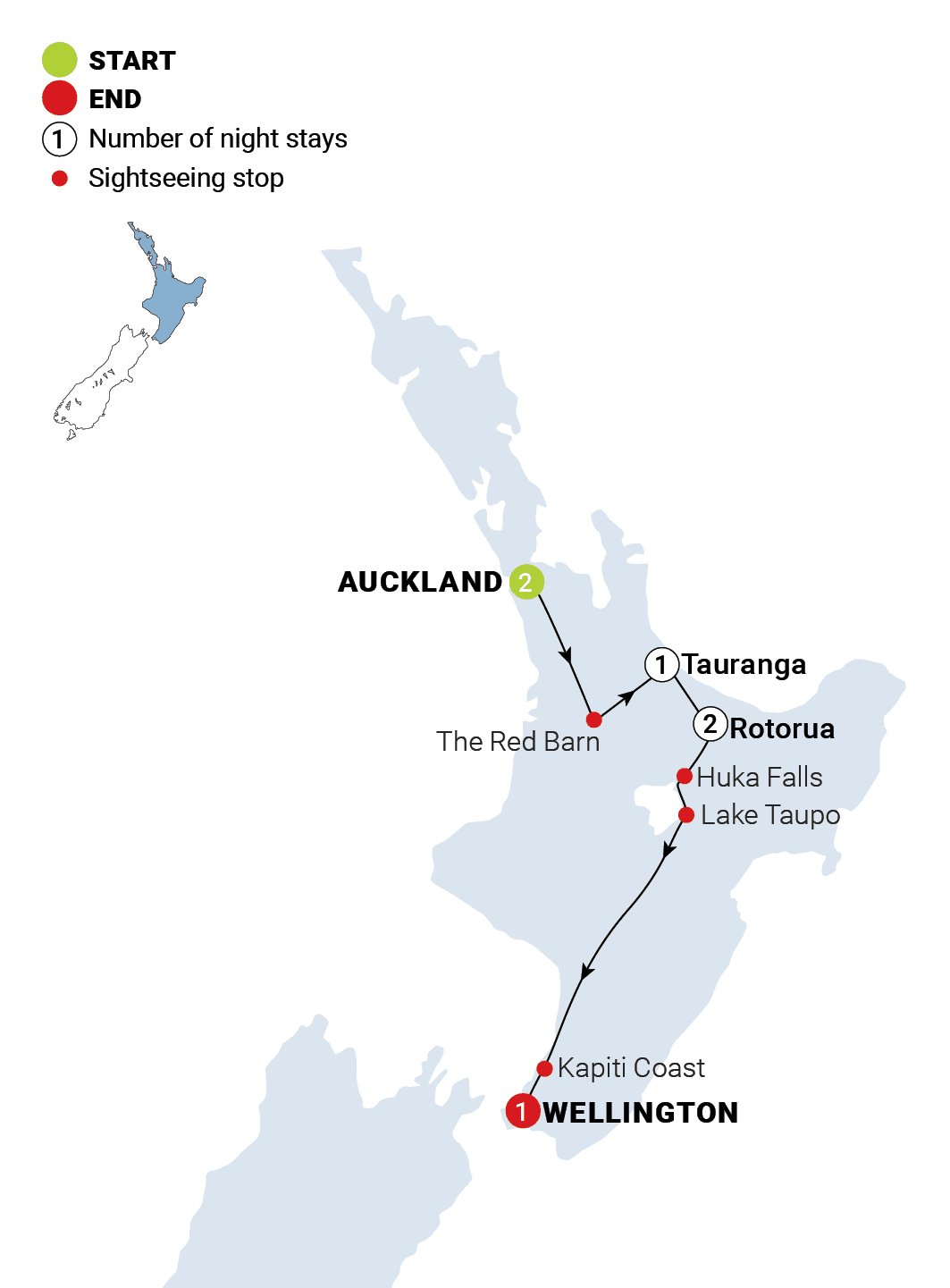 Iconic North route map