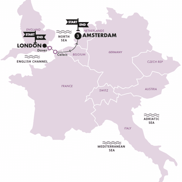 Amsterdam for Christmas | 2024/2025 route map