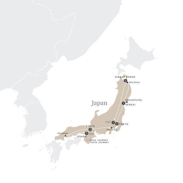 Majestic Japan route map