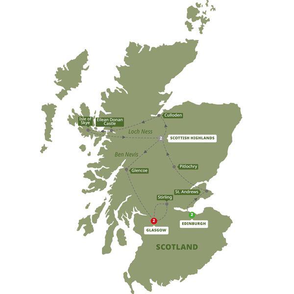 Best of Scotland route map